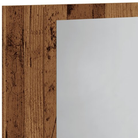 Szafka łazienkowa z lustrem i LED, stare drewno, 40x12x45 cm Lumarko!