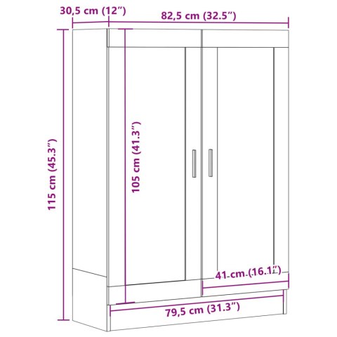 Szafka na książki, stare drewno, 82,5x30,5x115 cm Lumarko!
