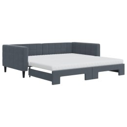 Sofa rozsuwana z materacami, ciemnoszara, 100x200 cm, aksamit Lumarko!