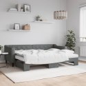 Sofa rozsuwana z materacami, ciemnoszara, 80x200 cm, tkanina Lumarko!