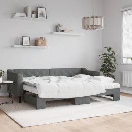 Sofa rozsuwana z materacami, ciemnoszara, 80x200 cm, tkanina Lumarko!