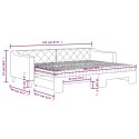 Sofa rozsuwana z materacami, ciemnoszara, 80x200 cm, tkanina Lumarko!
