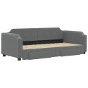 Sofa rozsuwana z szufladami, ciemnoszara, 100x200 cm, tkanina Lumarko!