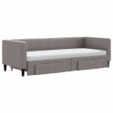 Sofa rozsuwana z szufladami, taupe, 80x200 cm, tkanina Lumarko!