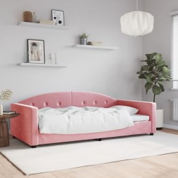 Sofa z funkcją spania, różowa, 100x200 cm, obita aksamitem Lumarko!