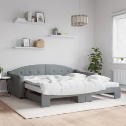 Sofa rozsuwana z materacami, jasnoszara, 100x200 cm, tkanina Lumarko!