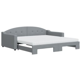 Sofa rozsuwana z materacami, jasnoszara, 100x200 cm, tkanina Lumarko!