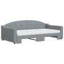 Sofa rozsuwana z materacami, jasnoszara, 100x200 cm, tkanina Lumarko!