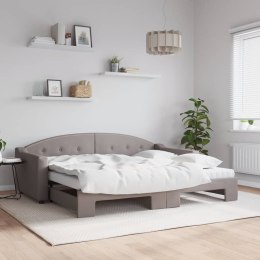 Sofa rozsuwana z materacami, kolor taupe, 90x200 cm, tkanina Lumarko!