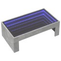 Stolik kawowy z LED Infinity, szarość betonu, 90x50x30 cm Lumarko!