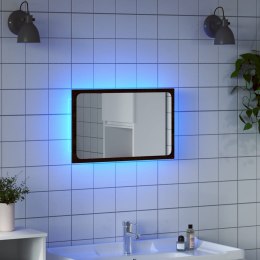 Lustro łazienkowe z LED, brązowy dąb, 60x8,5x38 cm Lumarko!