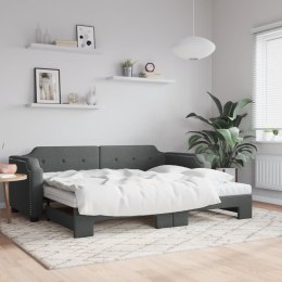 Sofa rozsuwana z materacami, ciemnoszara, 100x200 cm, tkanina Lumarko!