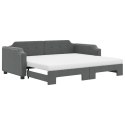 Sofa rozsuwana z materacami, ciemnoszara, 100x200 cm, tkanina Lumarko!