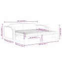 Sofa rozsuwana z materacami, ciemnoszara, 100x200 cm, tkanina Lumarko!