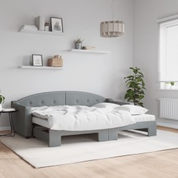 Sofa rozsuwana z materacami, jasnoszara, 80x200 cm, tkanina Lumarko!