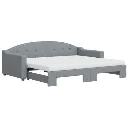 Sofa rozsuwana z materacami, jasnoszara, 90x200 cm, tkanina Lumarko!