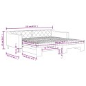 Sofa rozsuwana z materacami, kolor taupe, 100x200 cm, tkanina Lumarko!