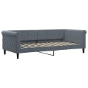 Sofa rozsuwana z szufladami, ciemnoszara, 90x200 cm, aksamit Lumarko!