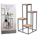 Home&Styling Stojak na rośliny z 4 półkami, naturalno-czarny Lumarko!