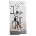 Home&Styling Stojak na rośliny z 4 półkami, naturalno-czarny Lumarko!