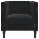 Fotel Chesterfield, czarny, tapicerowany aksamitem Lumarko!