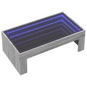 Stolik kawowy z LED Infinity, szary dąb sonoma, 90x50x30 cm Lumarko!