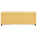 Ławka ze schowkiem, 116 cm, żółta, poliester Lumarko!