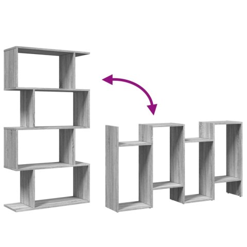 Regał przegroda, 4 poziomy, szary dąb sonoma, 70x24x129 cm Lumarko!