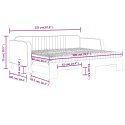 Sofa rozsuwana z materacami, ciemnoszara, 90x200 cm, aksamit Lumarko!