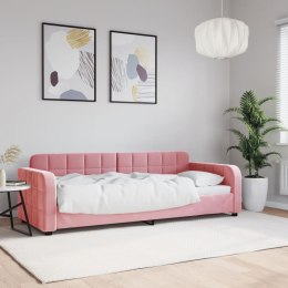 Sofa z funkcją spania, różowa, 80x200 cm, obita aksamitem Lumarko!