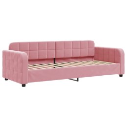 Sofa z funkcją spania, różowa, 80x200 cm, obita aksamitem Lumarko!