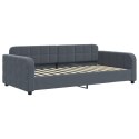 Sofa rozsuwana z materacami, ciemnoszara, 90x200 cm, aksamit Lumarko!