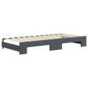 Sofa rozsuwana z materacami, ciemnoszara, 90x200 cm, aksamit Lumarko!