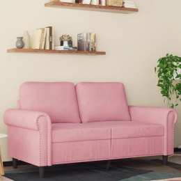 Sofa 2-osobowa, różowy, 120 cm, tapicerowana aksamitem Lumarko!