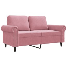 Sofa 2-osobowa, różowy, 120 cm, tapicerowana aksamitem Lumarko!