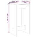 Stolik barowy, biały, 51x50x103,5 cm, materiał drewnopochodny Lumarko!