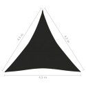  Żagiel przeciwsłoneczny, 160 g/m², czarny, 4,5x4,5x4,5m, HDPE Lumarko!