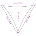  Żagiel przeciwsłoneczny, 160 g/m², czarny, 4,5x4,5x4,5m, HDPE Lumarko!