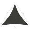  Żagiel przeciwsłoneczny, 160 g/m², antracyt, 4,5x4,5x4,5m, HDPE Lumarko!