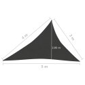  Żagiel przeciwsłoneczny, 160 g/m², antracytowy, 3x4x5 m, HDPE Lumarko!