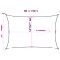  Żagiel przeciwsłoneczny, 160 g/m², biały, 3x5 m, HDPE Lumarko!