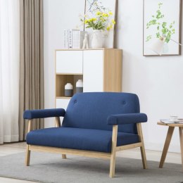 2-osobowa sofa tapicerowana tkaniną, niebieska Lumarko!