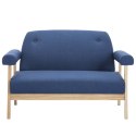 2-osobowa sofa tapicerowana tkaniną, niebieska Lumarko!