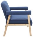2-osobowa sofa tapicerowana tkaniną, niebieska Lumarko!