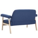 2-osobowa sofa tapicerowana tkaniną, niebieska Lumarko!