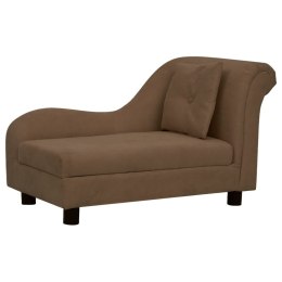 Sofa dla psa, z poduszką, brązowa, 83x44x44 cm, pluszowa Lumarko!