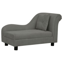 Sofa dla psa, z poduszką, ciemnoszara, 83x44x44 cm, pluszowa Lumarko!