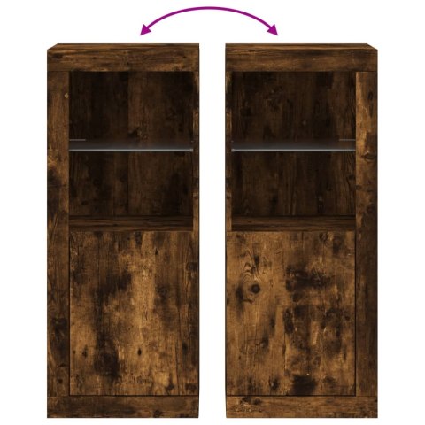 Szafka z oświetleniem LED, przydymiony dąb, 41x37x100 cm Lumarko!