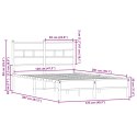 Łóżko z wezgłowiem, bez materaca, dąb sonoma, 120x200 cm Lumarko!