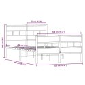 Metalowa rama łóżka, bez materaca, dąb sonoma, 120x200 cm Lumarko!